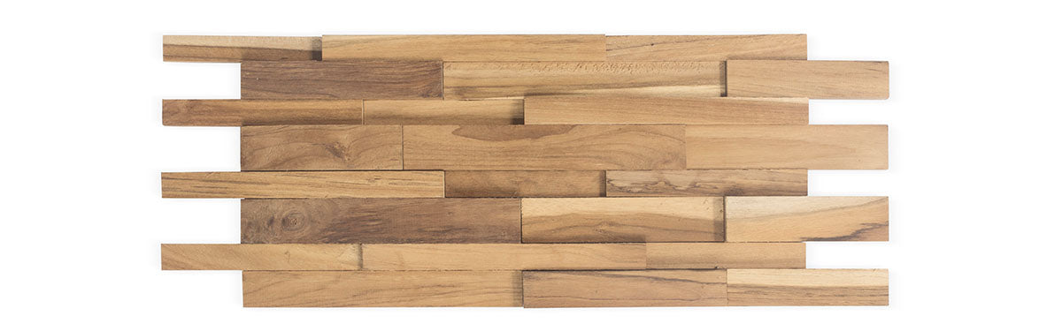 Houtstrips 3D wandpanelen