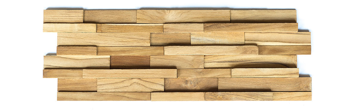 Houtstrip 3D wandpanelen