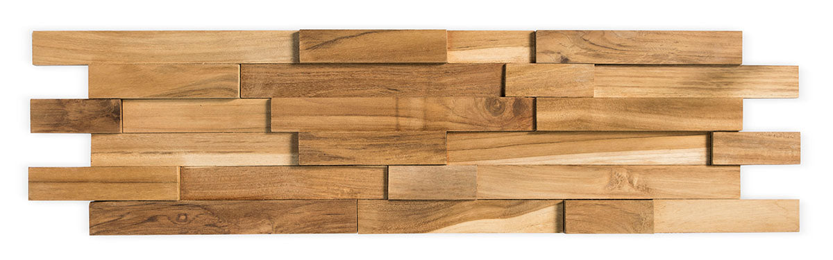 Houtstrips 3D wandpanelen