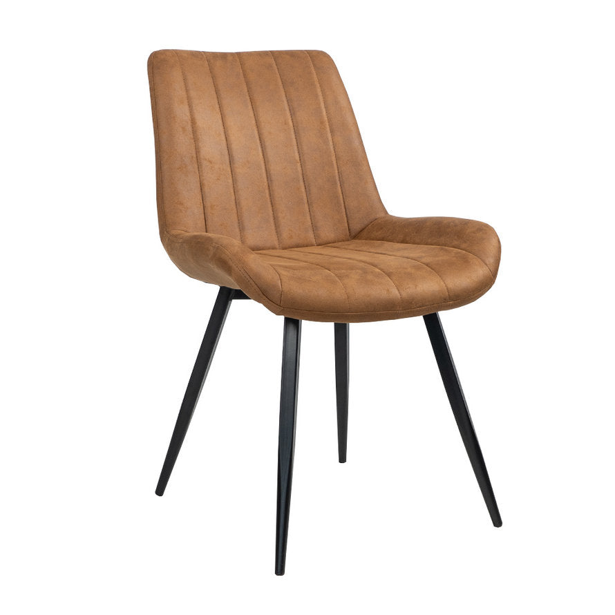 Stoel Brookly cognac microvezel
