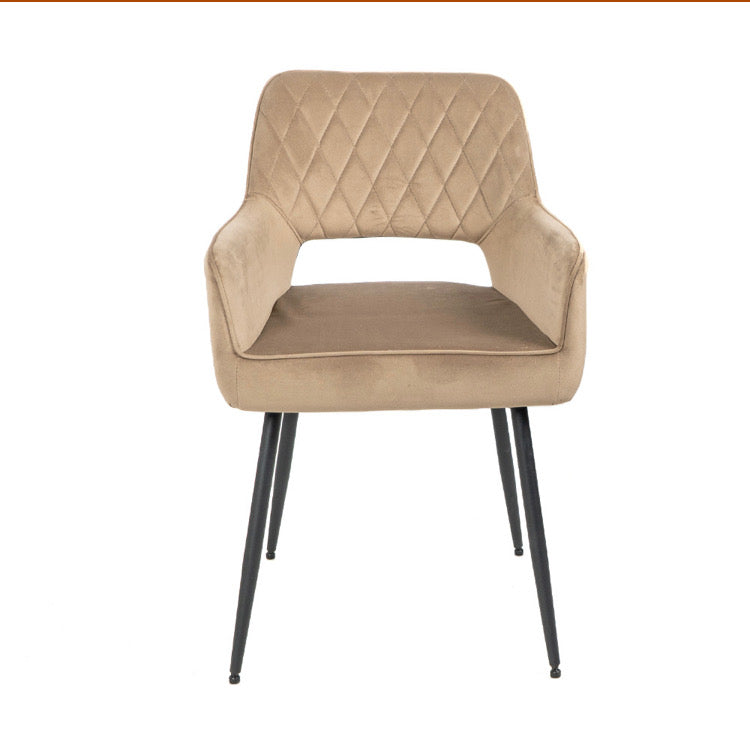 Stoel Milas taupe velvet