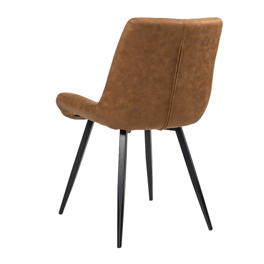 Stoel Brookly cognac microvezel