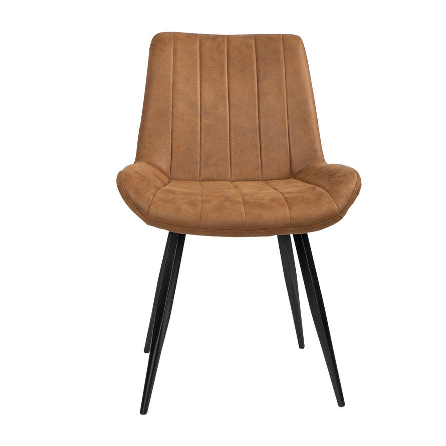 Stoel Brookly cognac microvezel